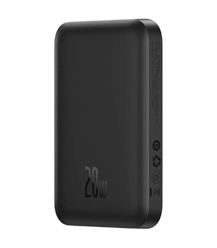 پاوربانک مغناطیسی ۶۰۰۰ میلی آمپر ۲۰ واتی بیسوس مدل Magnetic Mini Wireless PPCX1300